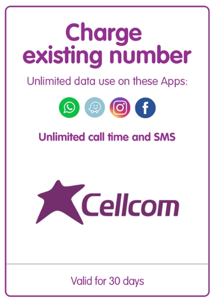 Picture of Cellcom - Unlimited calls and SMS + 225 GB Data