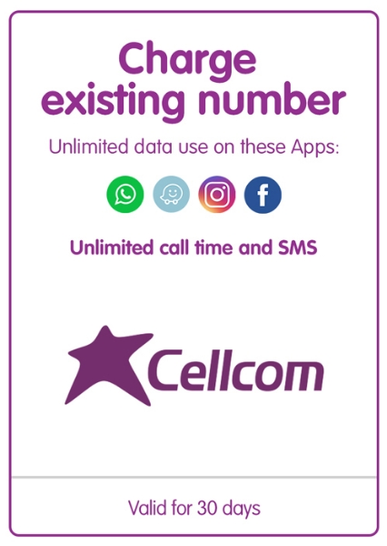 Picture of Cellcom - Unlimited calls and SMS+250 GB Data+Abroad calls