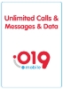 Picture of 019 unlimited calls and messages + 30GB Data