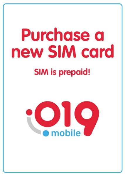Picture of Purchase new prepaid "019" local SIM card starting at 