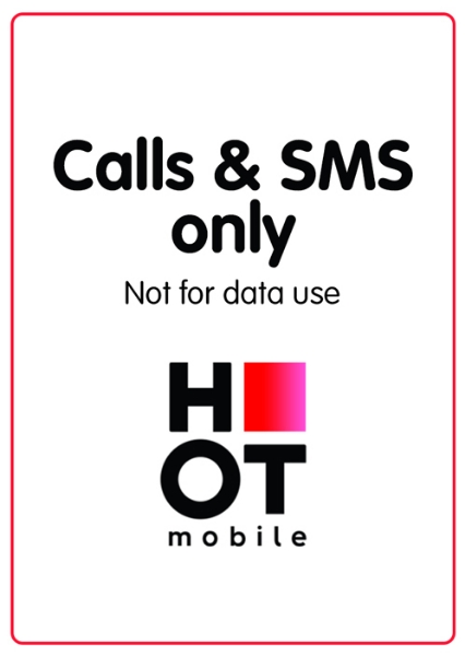 Picture of Hot Mobile 50 NIS charge. Valid for a180 days..